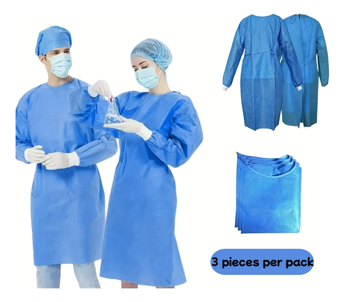 3pcs 45gsm SMS Three-Layer Com - Medical Lab Design recension och pris
